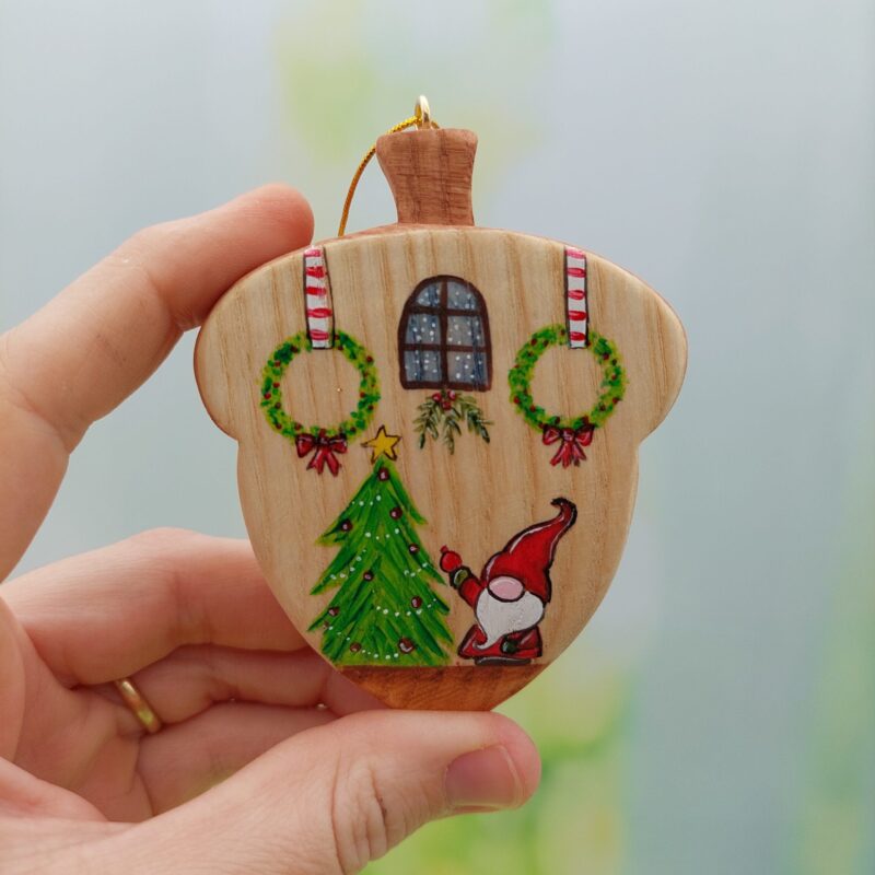 Double-sided Acorn Decoration / Christmas Gnome