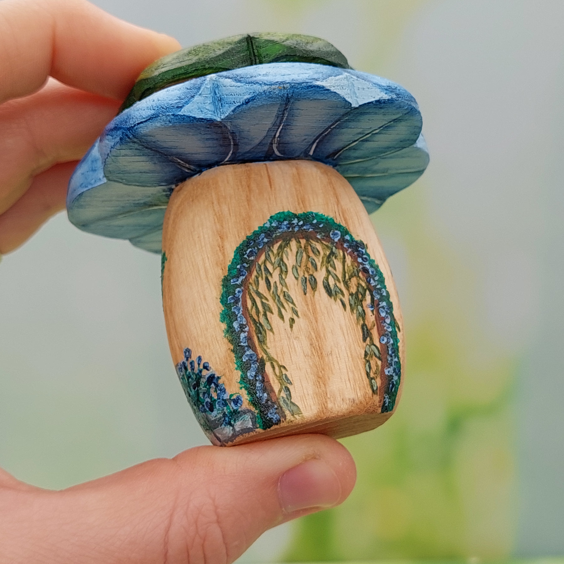 Blue Flower House in Hand HR - by Good Shepherd Toys