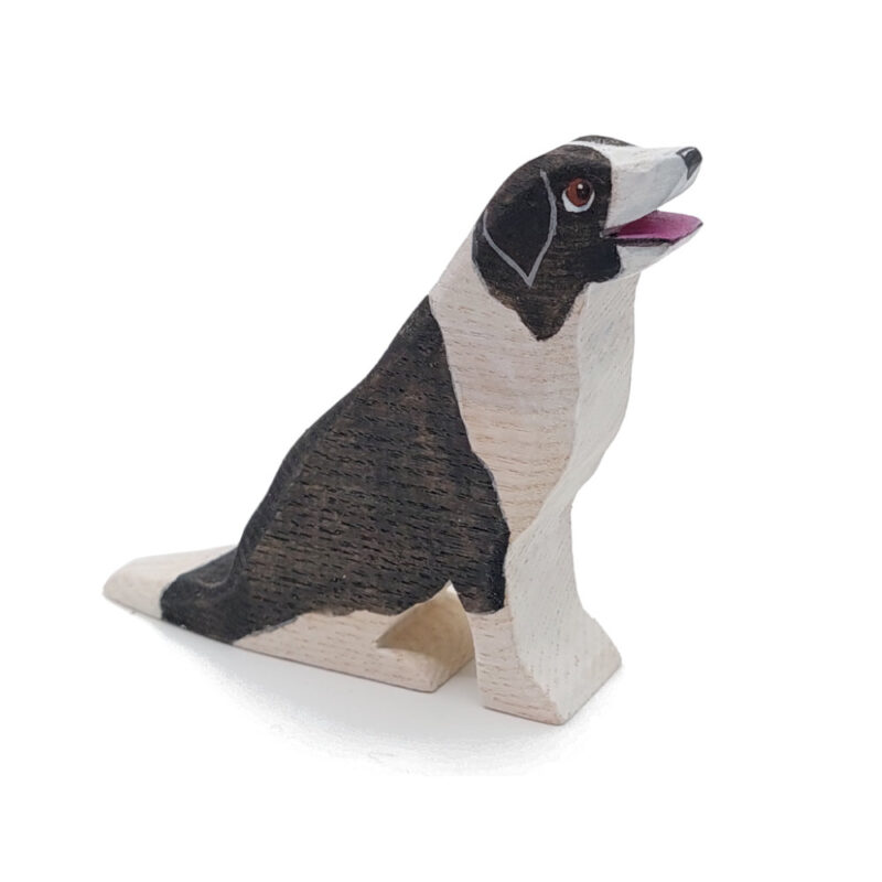 Border Collie Wooden Dog Figure