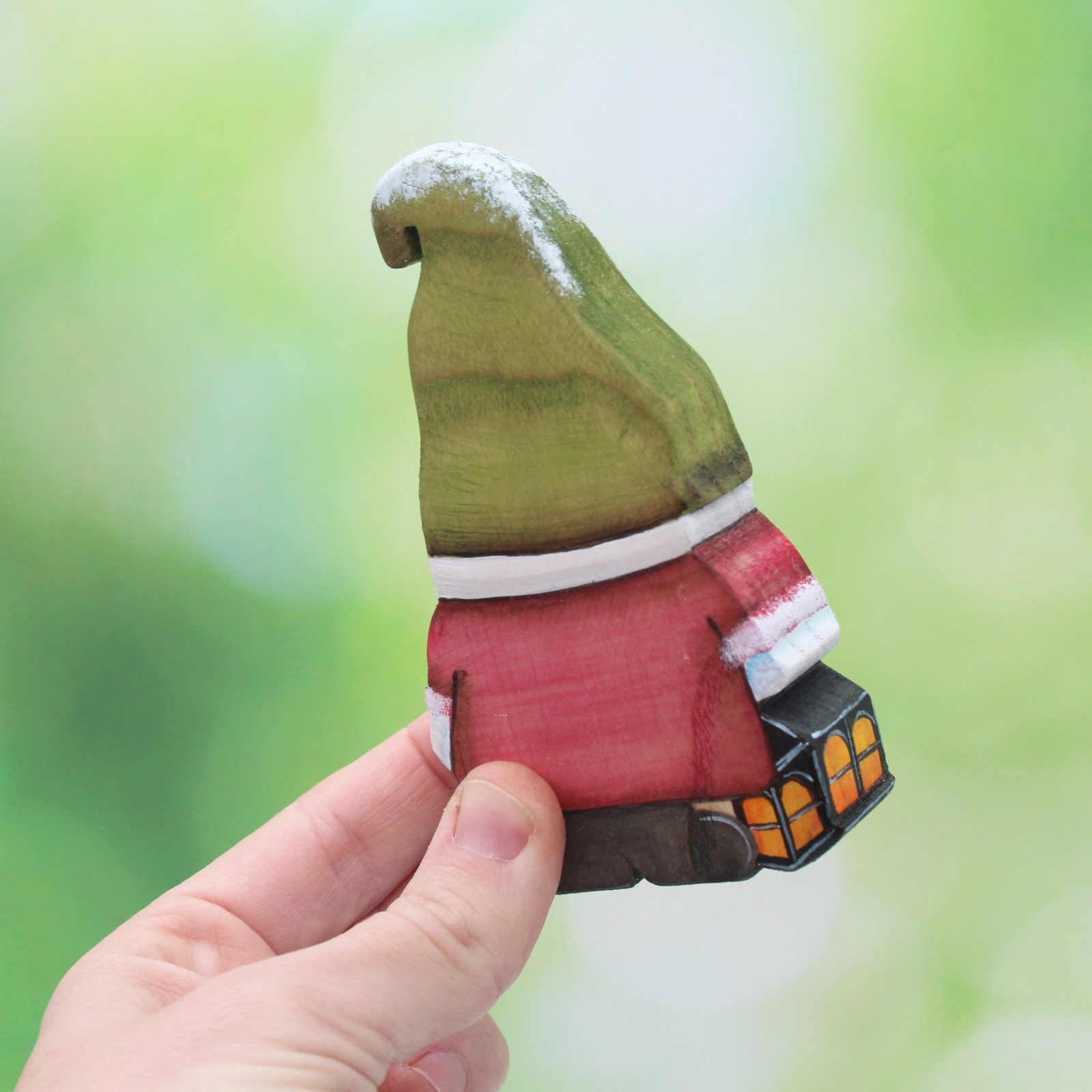Christmas Gnome Lantern in Hand - by Good Shepherd Toys