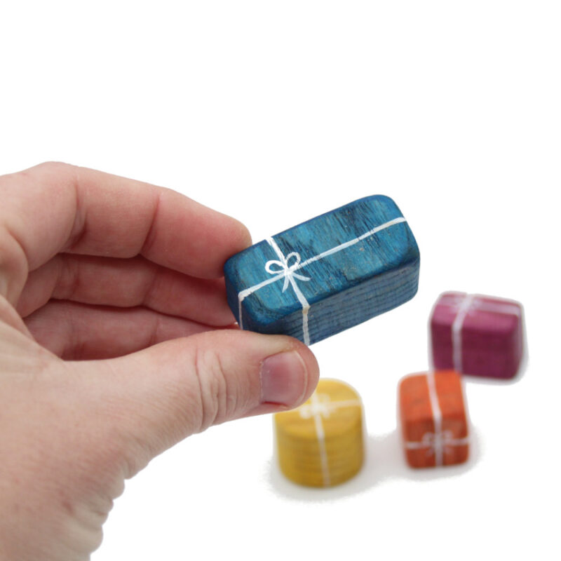 Christmas Presents Wooden Figures in Hand - by Good Shepherd Toys
