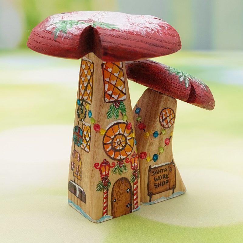 Christmas Santa's Workshop Mushroom House - by Good Shepherd Toys