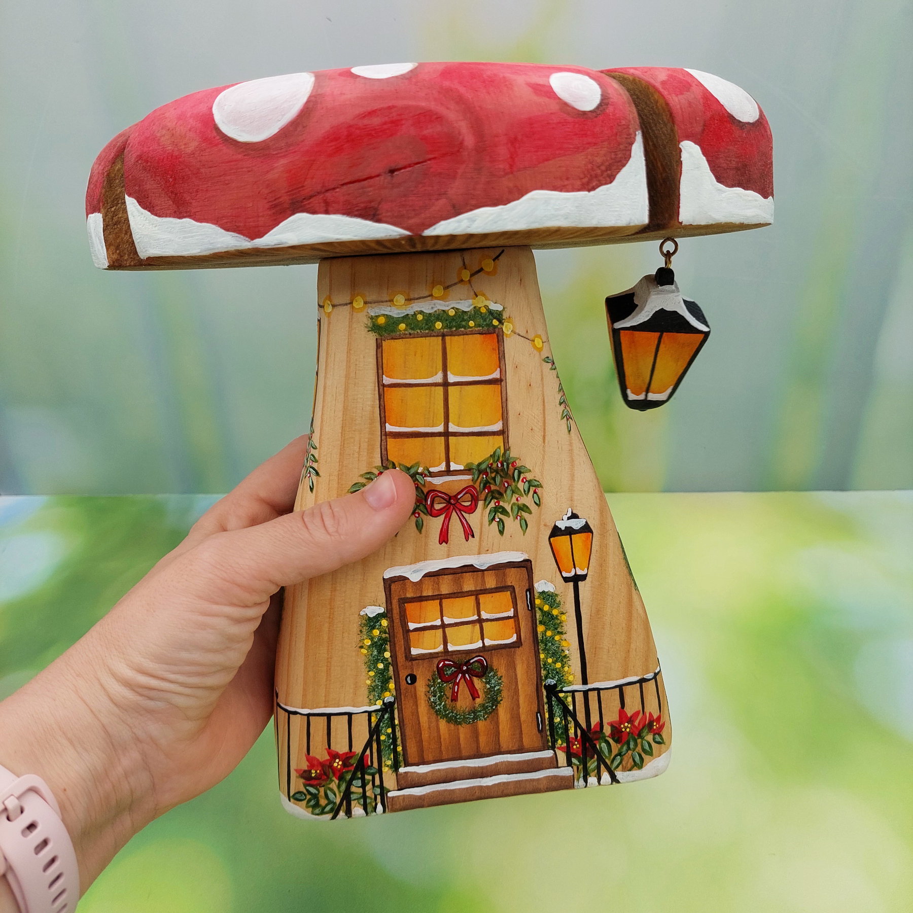 Giant Christmas Mushroom House in Hand HR - by Good Shepherd Toys