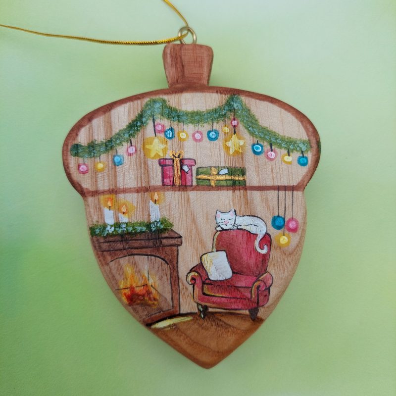 Hanging Acorn - Cat - by Good Shepherd Toys