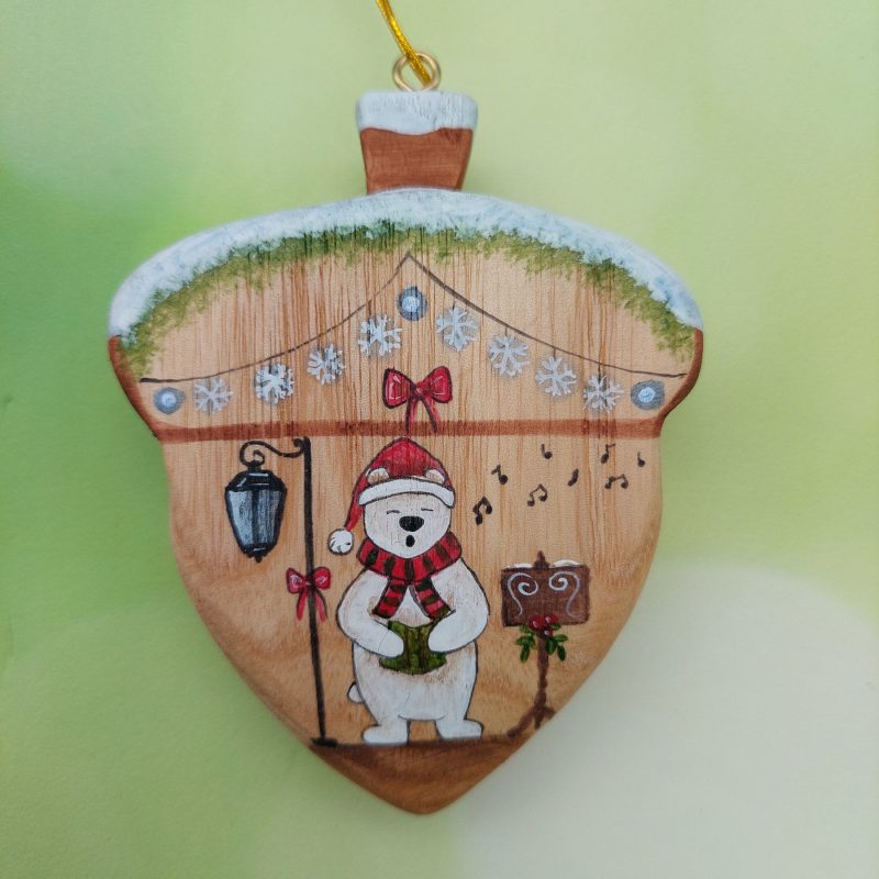 Hanging Acorn - Singing Ice Bear - by Good Shepherd Toys