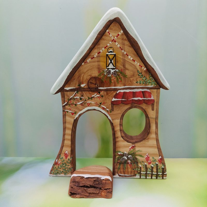 Large Double-sided Rustic Christmas House - by Good Shepherd Toys