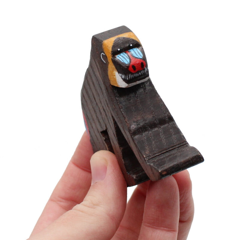 Mandrill Monkey Wooden Figure in Hand by Good Shepherd Toys