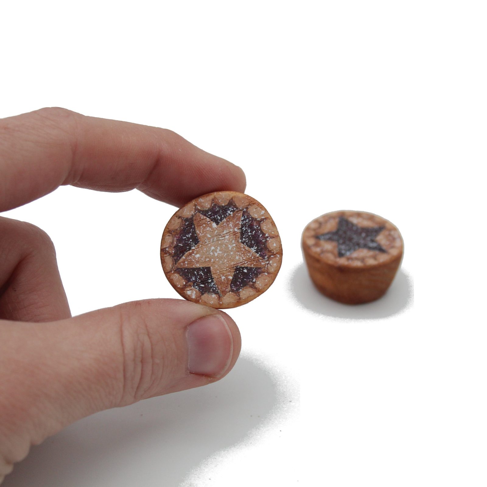 Miniature Christmas Mince Pies in Hand - by Good Shepherd Toys