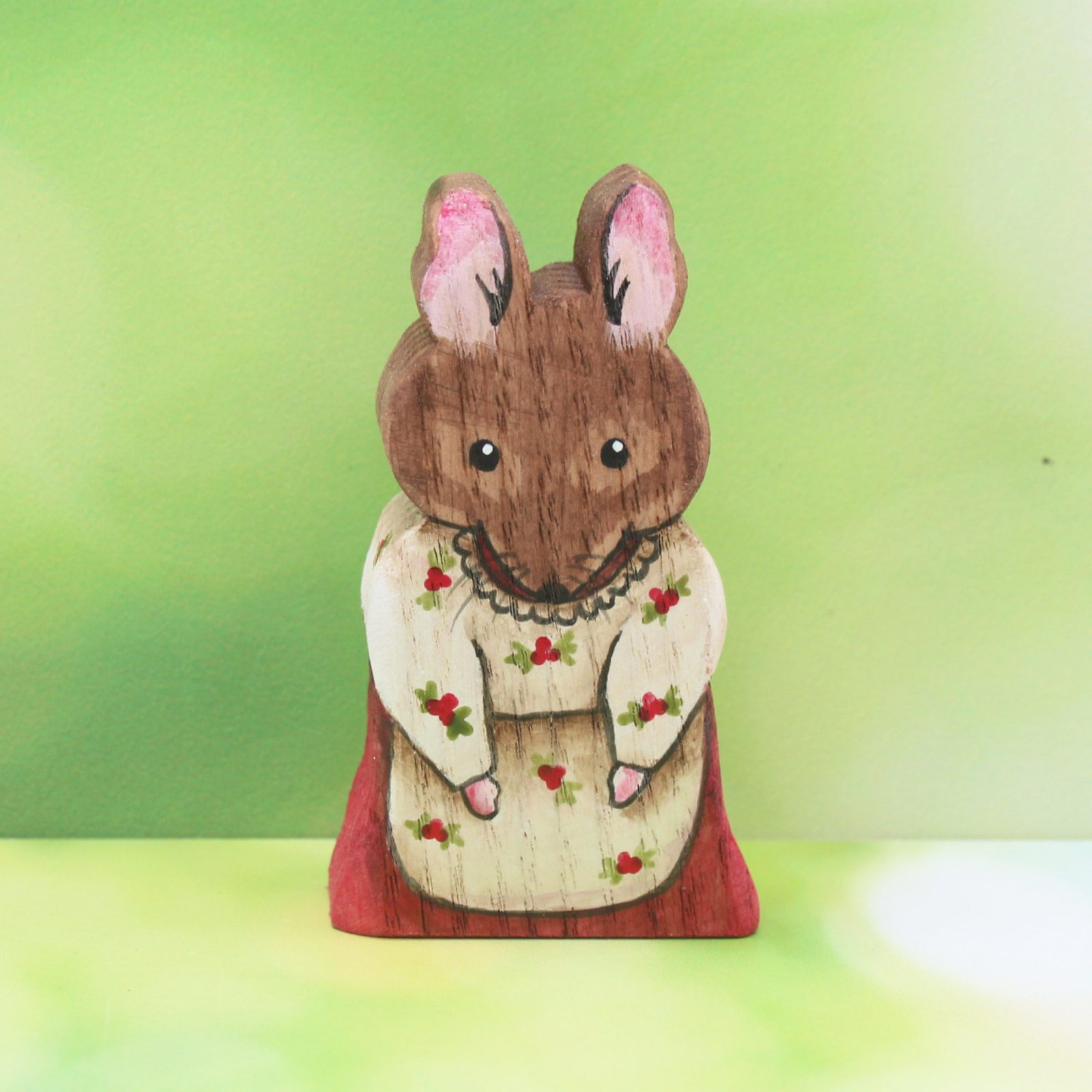 Miss Christmas Mouse Front - by Good Shepherd Toys