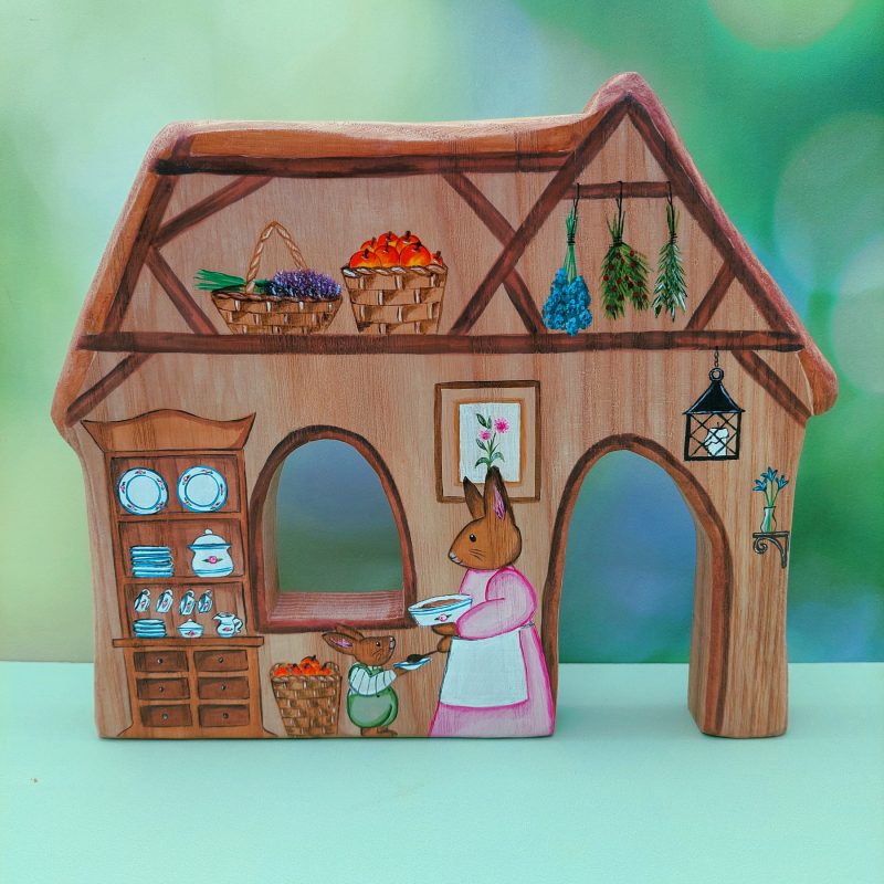 Mrs Rabbits House - Inside - by Good Shepherd Toys