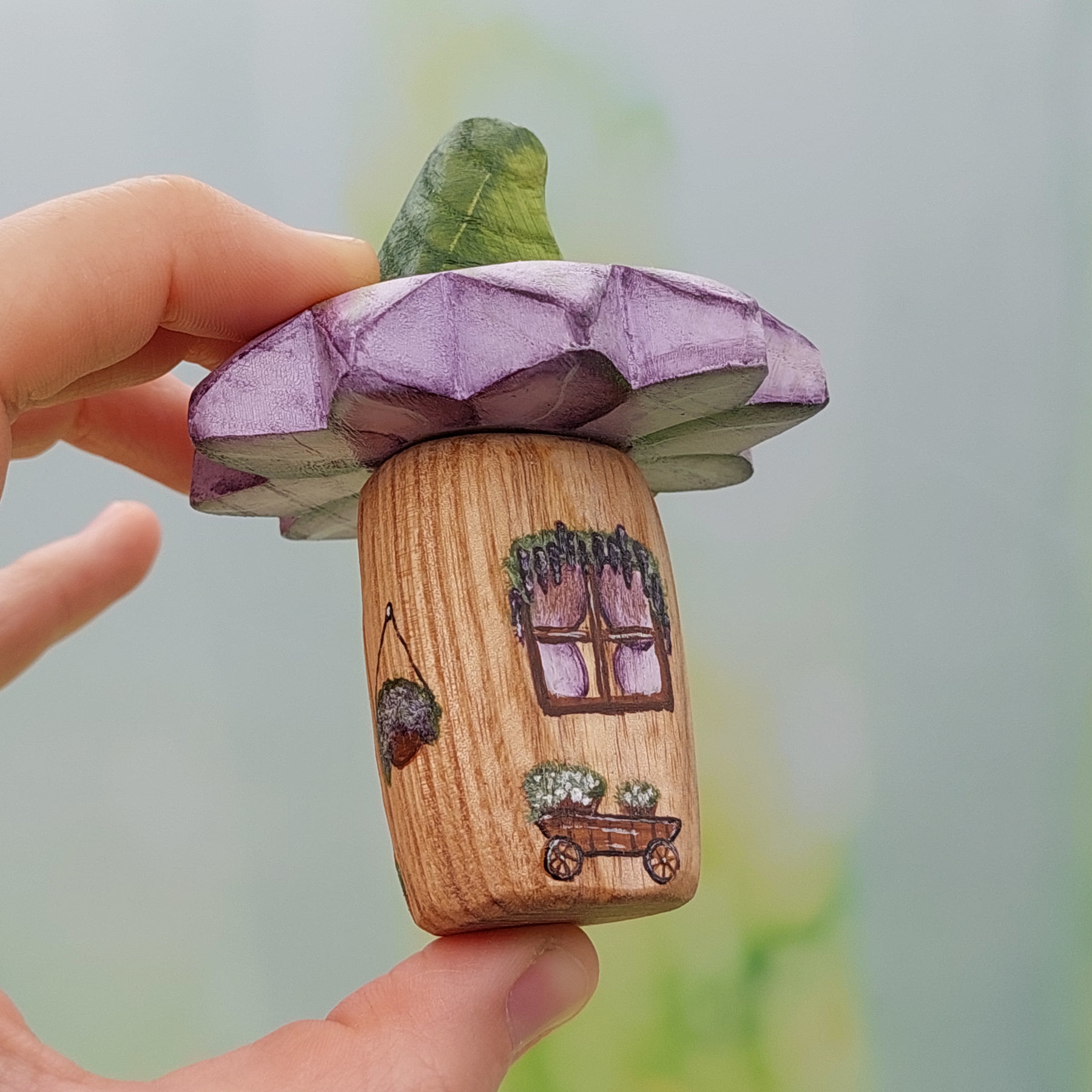 Purple Flower House in Hand HR - by Good Shepherd Toys