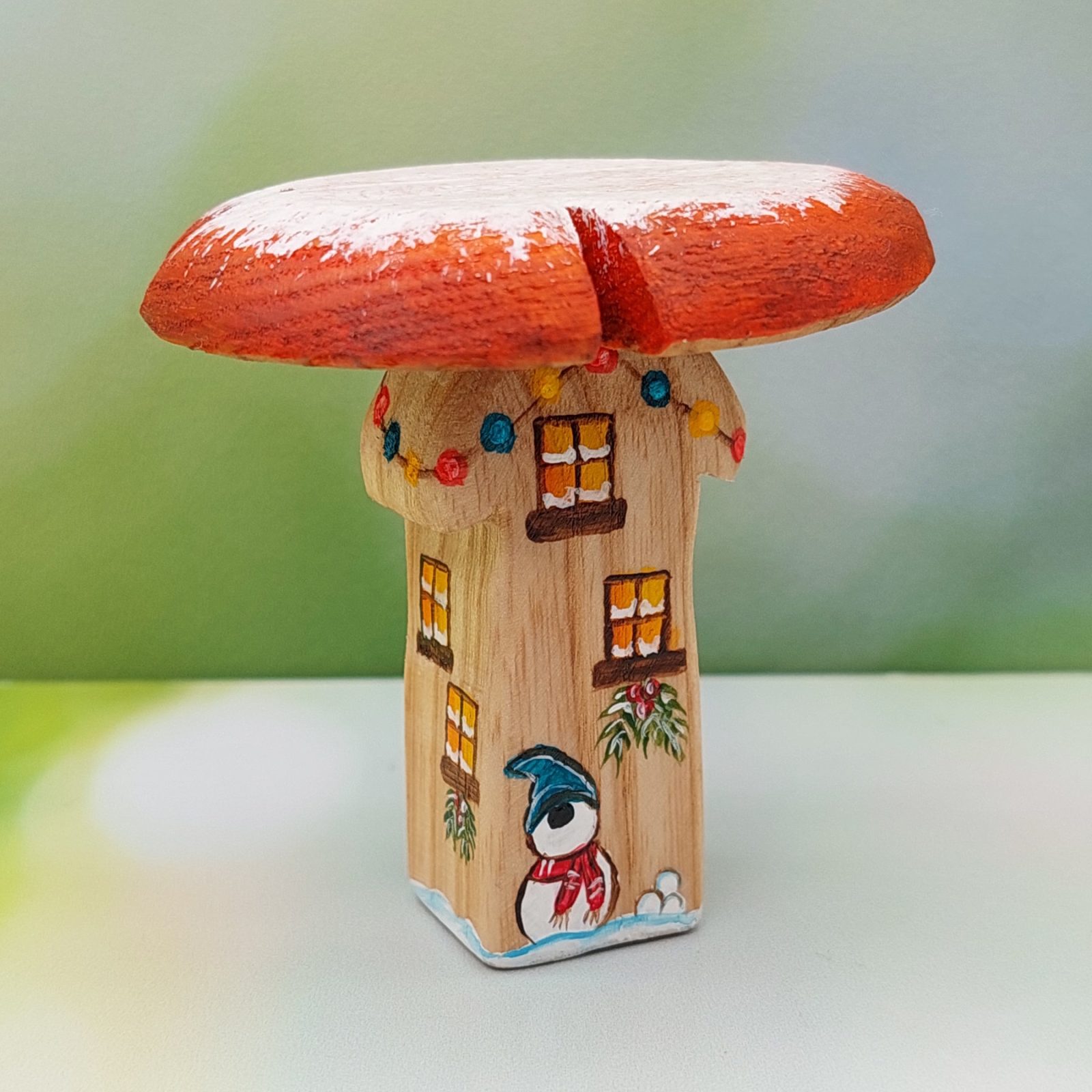 Red Christmas Mushroom House with Square Door 2 - by Good Shepherd Toys