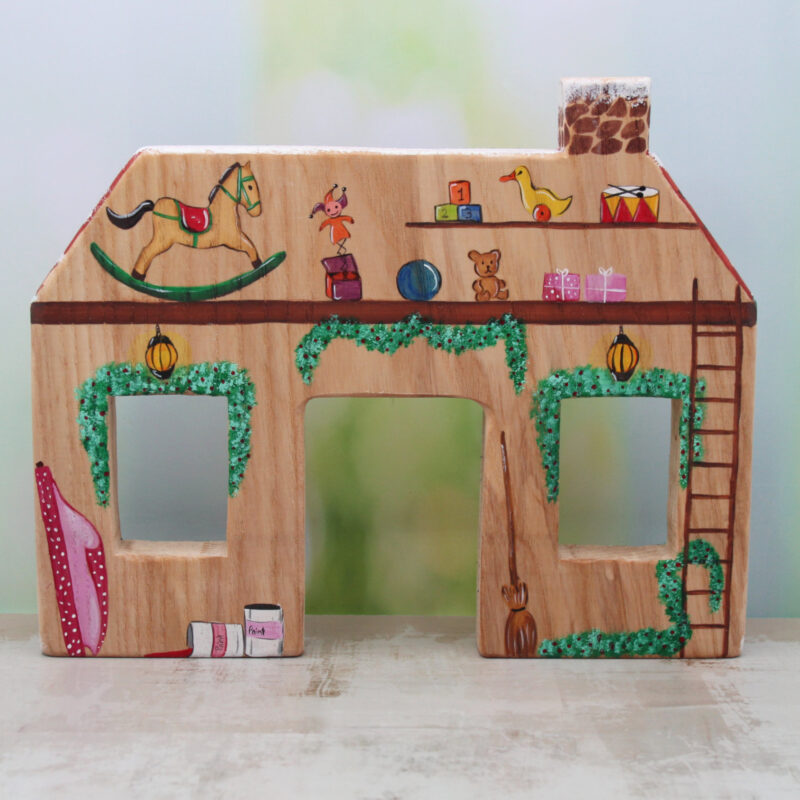 Red Roof Santas Workshop Back - by Good Shepherd Toys