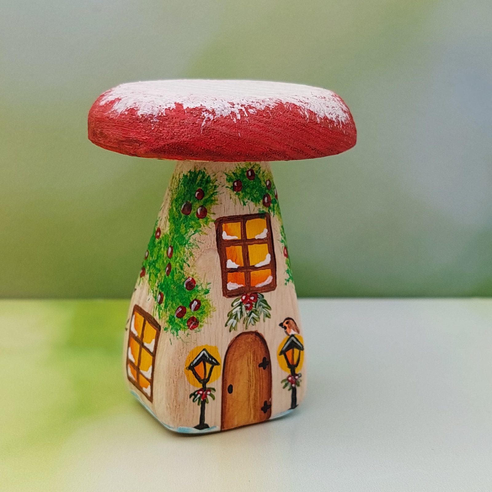Robin Red-breast Mushroom House - by Good Shepherd Toys