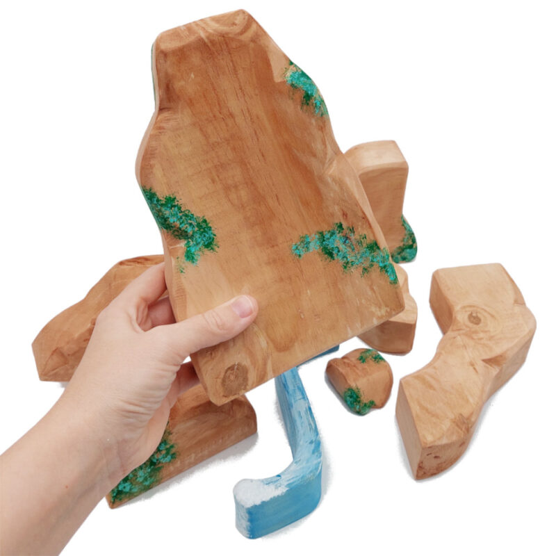 Rocks and Waterfall - Flatlay - Rock in Hand - by Good Shepherd Toys