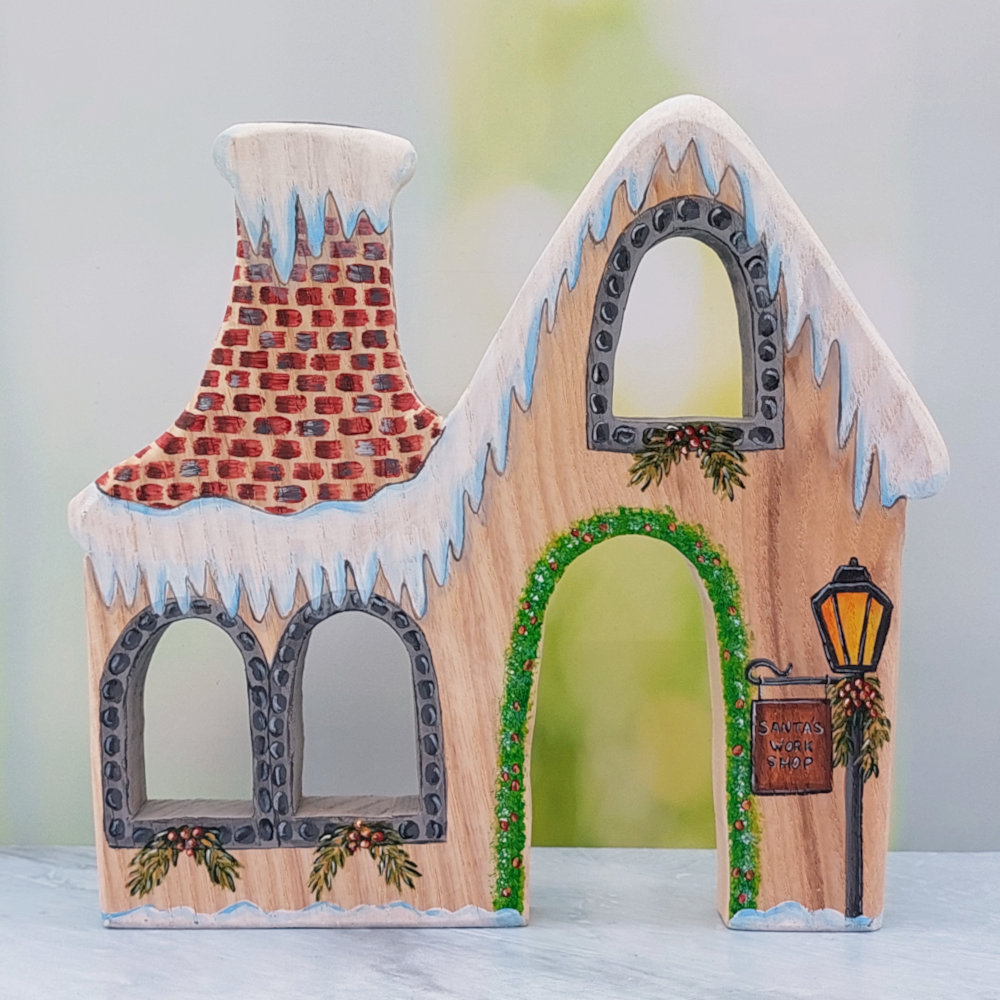 Santas Workshop - Outside - A Limited Edition art work collectible by Dominique