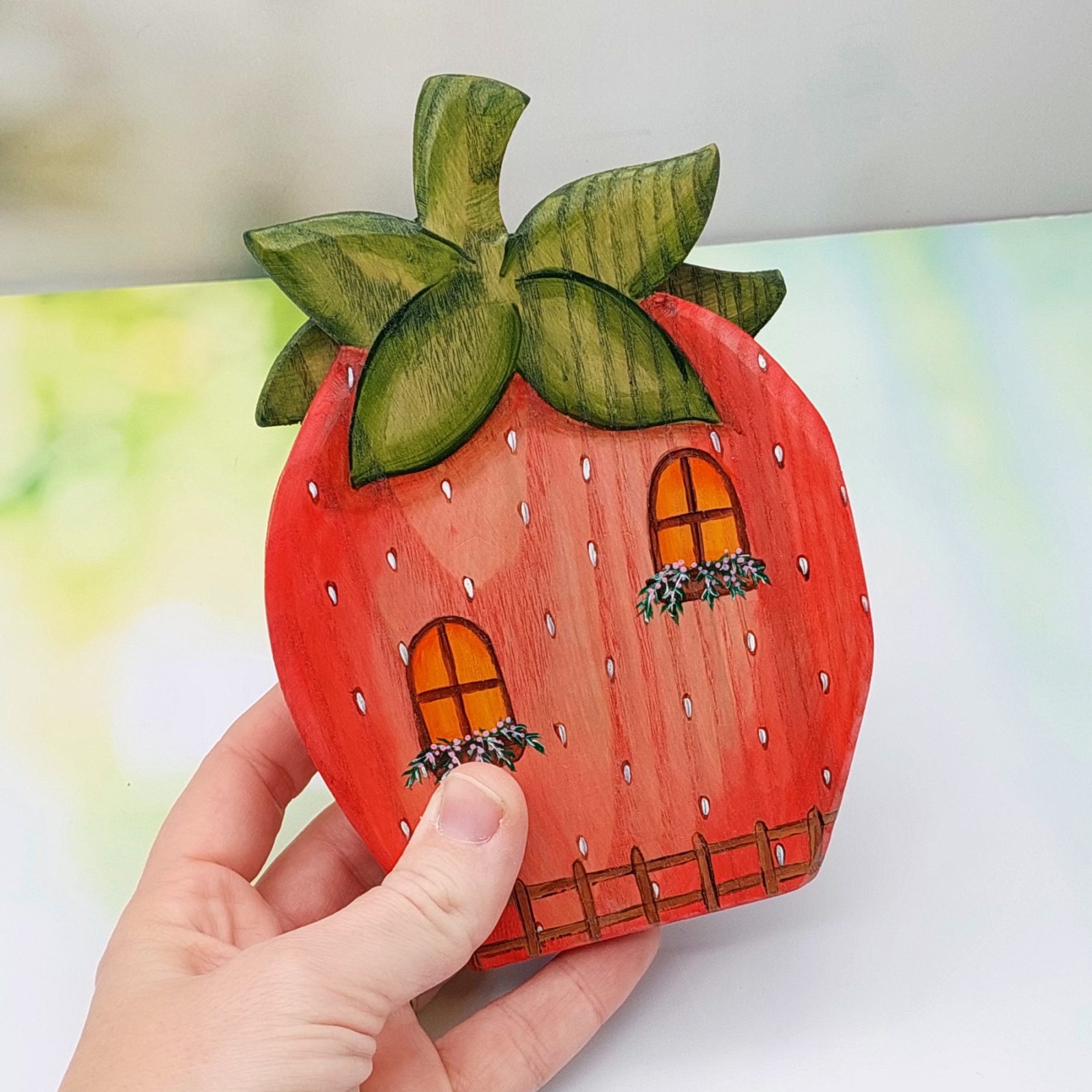Strawberry Fruit House - In hand - by Good Shepherd Toys