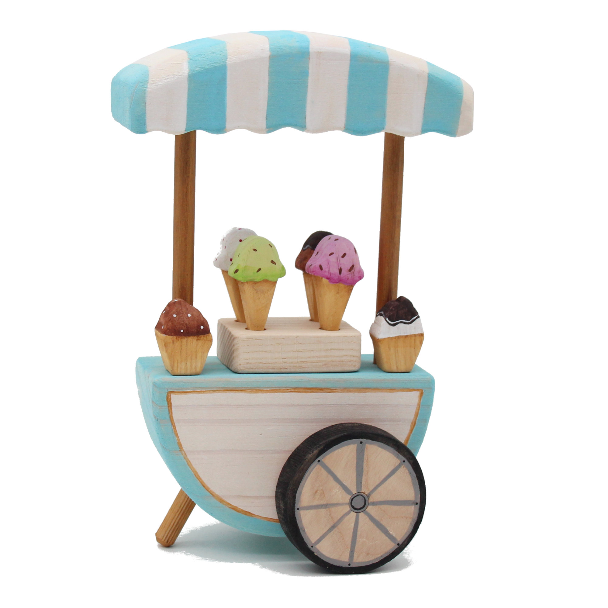 Wooden Vintage Ice-Cream Cart Set - by Good Shepherd Toys