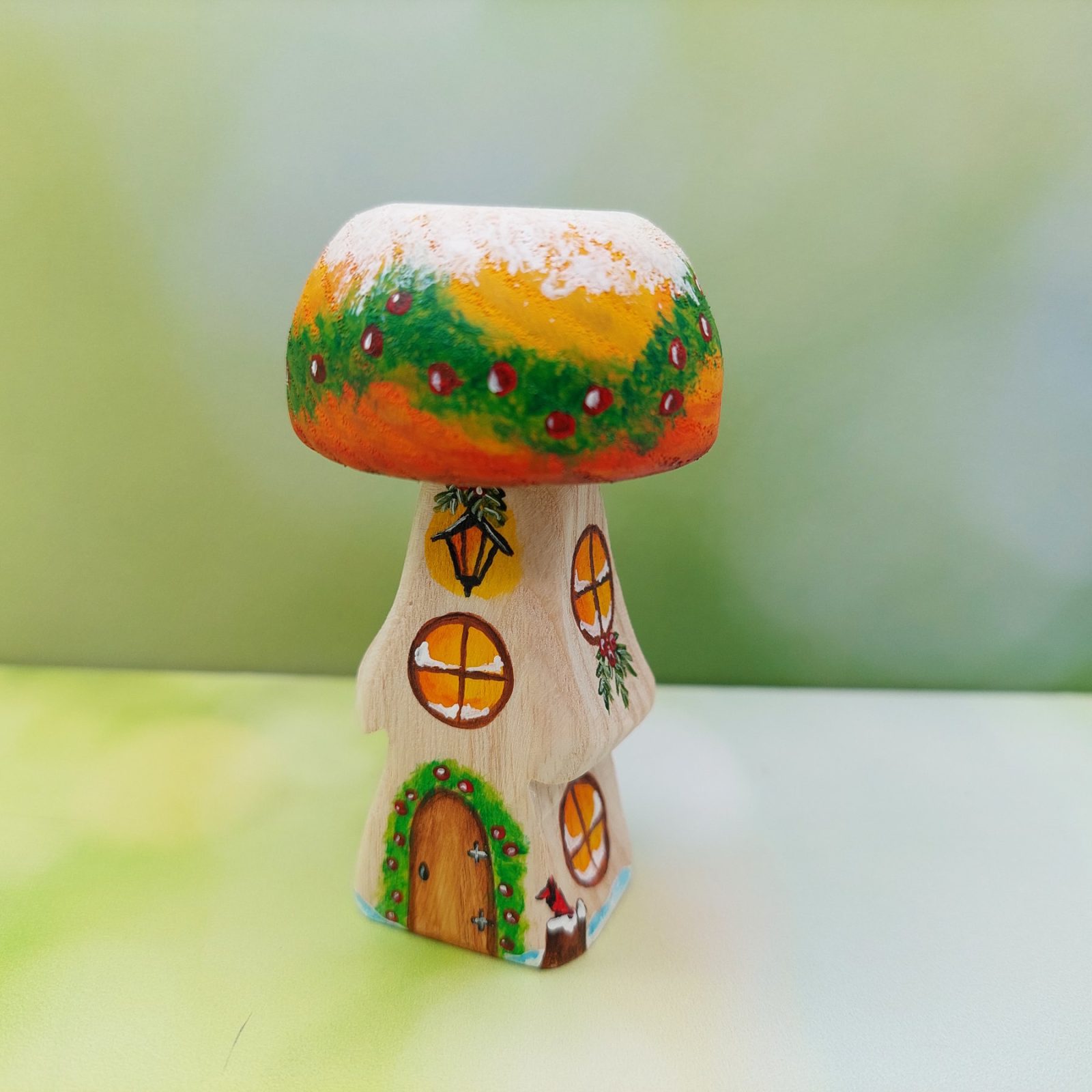 Yellow Dome Christmas Mushroom House - by Good Shepherd Toys